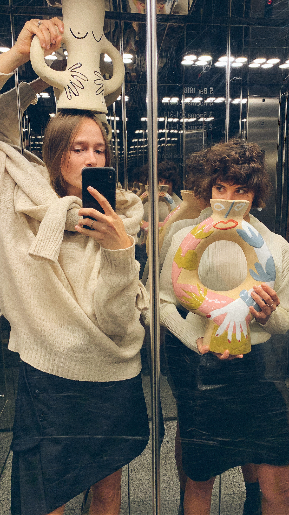 Nadiia and Masha Reva on their ceramic objects